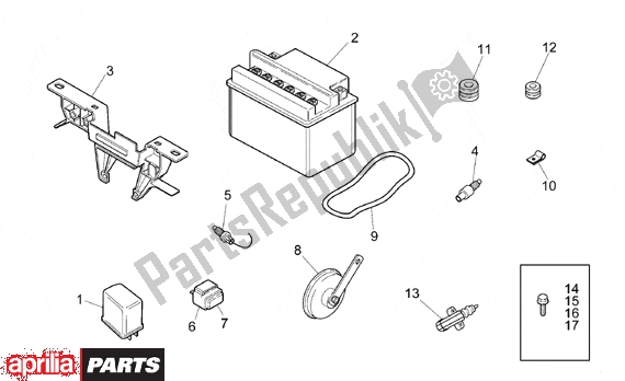 Alle onderdelen voor de Electrical System van de Aprilia RS 380 250 1995 - 1997