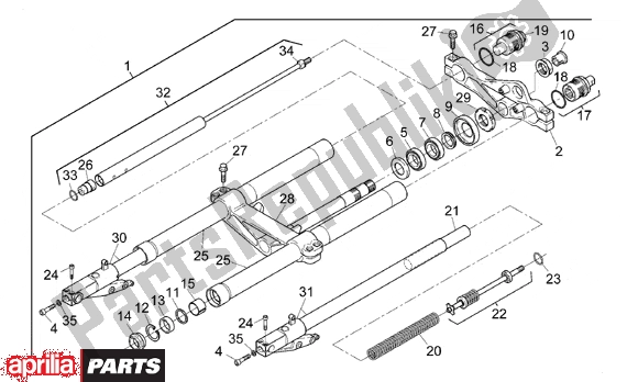 Todas las partes para Front Fork de Aprilia RS 380 250 1995 - 1997