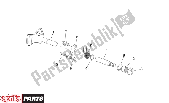 All parts for the Gear Control Assembly I of the Aprilia RS 380 250 1995 - 1997