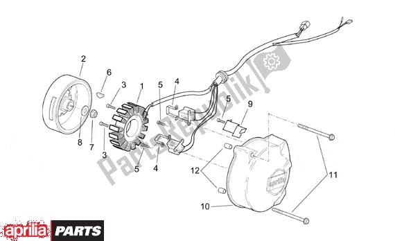 All parts for the Ignition Unit of the Aprilia RS 380 250 1995 - 1997