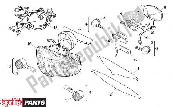 Toutes les pièces pour le Lights du Aprilia RS 380 250 1995 - 1997