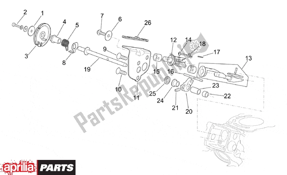 All parts for the Valves Assembly Ii of the Aprilia RS 380 250 1995 - 1997