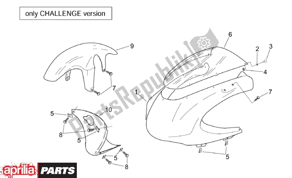 All parts for the Body I Challenge Version of the Aprilia RS 381 250 1998 - 2001