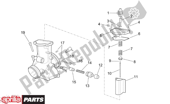 All parts for the Carburettor Ii of the Aprilia RS 381 250 1998 - 2001