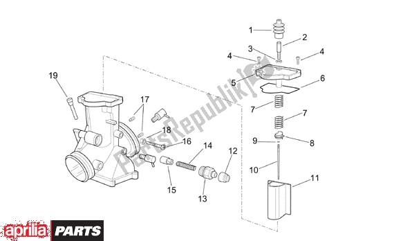 Todas as partes de Carburettor Ii do Aprilia RS 381 250 1998 - 2001