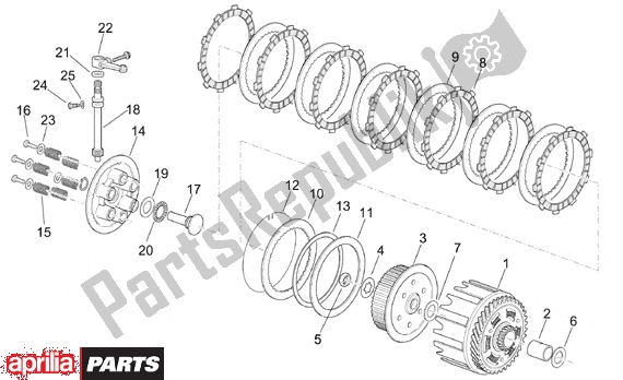 Tutte le parti per il Clutch del Aprilia RS 381 250 1998 - 2001