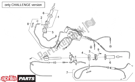 All parts for the Controls Challenge Version of the Aprilia RS 381 250 1998 - 2001