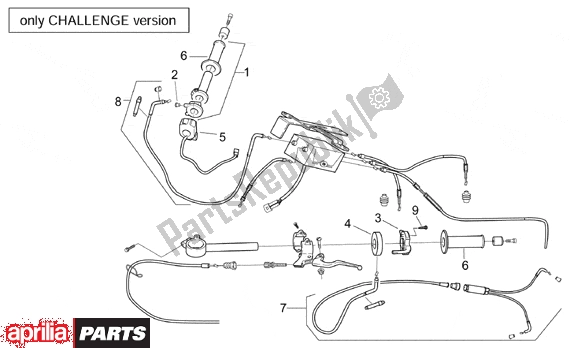 Wszystkie części do Controls Challenge Version Aprilia RS 381 250 1998 - 2001