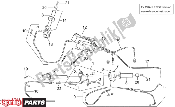 Alle onderdelen voor de Controls Ii van de Aprilia RS 381 250 1998 - 2001