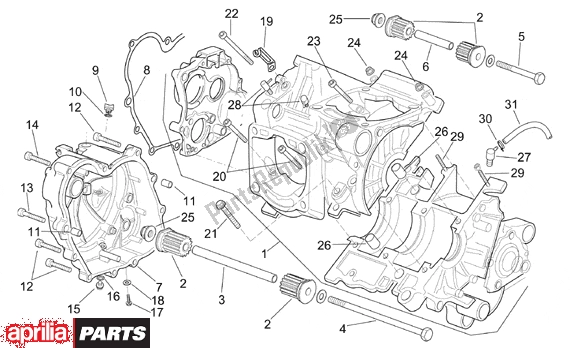 Toutes les pièces pour le Crankcase du Aprilia RS 381 250 1998 - 2001