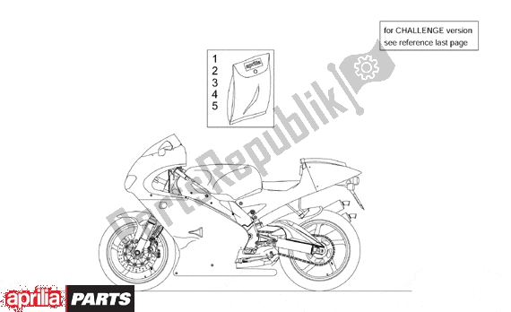 Wszystkie części do Decal Aprilia RS 381 250 1998 - 2001