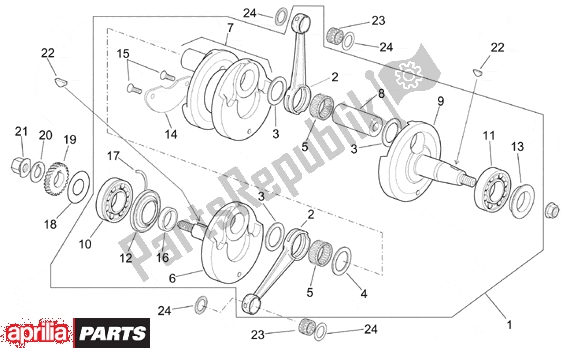 Tutte le parti per il Drive Shaft del Aprilia RS 381 250 1998 - 2001