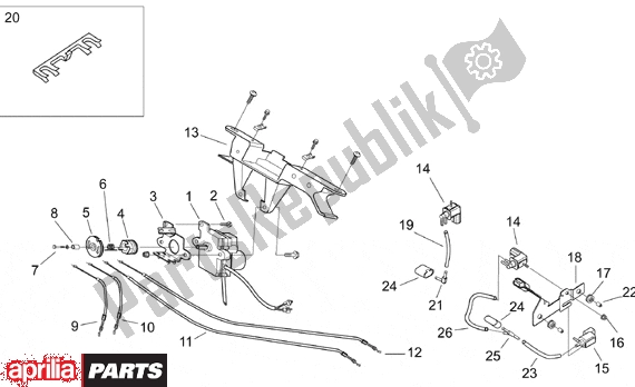 Alle onderdelen voor de Enginecarburettor Ii van de Aprilia RS 381 250 1998 - 2001