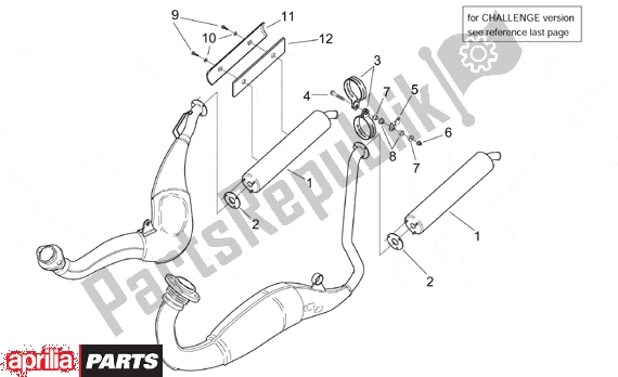 Tutte le parti per il Exhaust Unit Ii del Aprilia RS 381 250 1998 - 2001