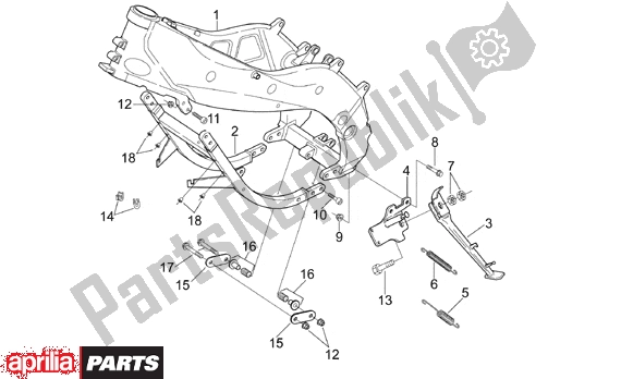 All parts for the Frame of the Aprilia RS 381 250 1998 - 2001
