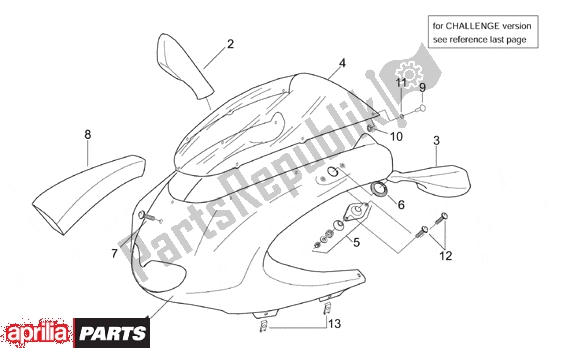 All parts for the Front Body I of the Aprilia RS 381 250 1998 - 2001