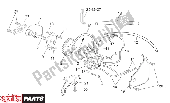 Alle onderdelen voor de Oil Pump van de Aprilia RS 381 250 1998 - 2001