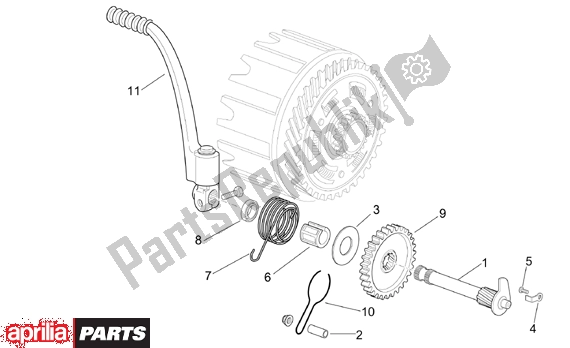 All parts for the Starter Assembly of the Aprilia RS 381 250 1998 - 2001