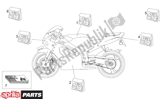 All parts for the Decal And Operators Handbook of the Aprilia RS 322 50 1996 - 1998