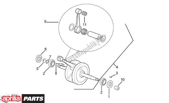 Alle Teile für das Drive Shaft des Aprilia RS 322 50 1996 - 1998