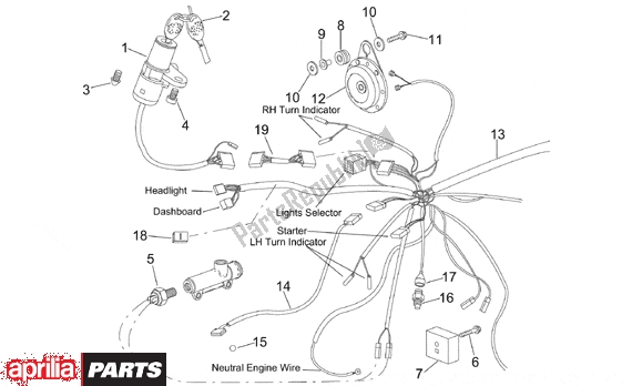 Wszystkie części do Electrical System I Aprilia RS 322 50 1996 - 1998