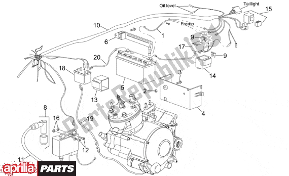 All parts for the Electrical System Ii of the Aprilia RS 322 50 1996 - 1998