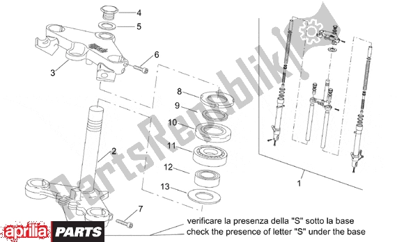 All parts for the Front Fork I of the Aprilia RS 322 50 1996 - 1998