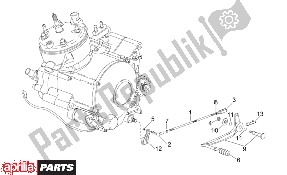 Wszystkie części do Gear Lever Aprilia RS 322 50 1996 - 1998