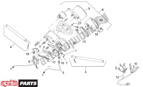 Todas las partes para Handlebar Dashboard de Aprilia RS 322 50 1996 - 1998