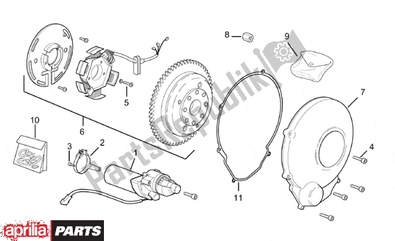 Alle onderdelen voor de Ignition Unit 6 Gear Am6 van de Aprilia RS 322 50 1996 - 1998