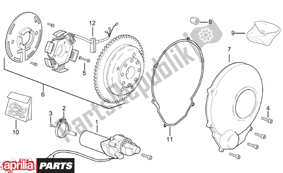 All parts for the Ignition Unit of the Aprilia RS 322 50 1996 - 1998