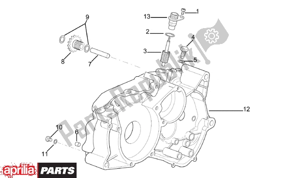 Alle Teile für das Left Crankcase 6 Gear Am6 des Aprilia RS 322 50 1996 - 1998