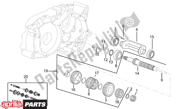 Todas las partes para Primary Gear Shaft de Aprilia RS 322 50 1996 - 1998