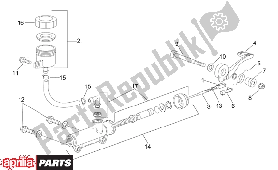 Alle Teile für das Rear Brake Pump des Aprilia RS 322 50 1996 - 1998