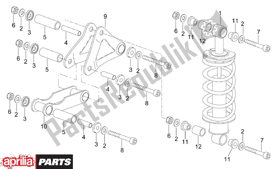 Todas las partes para Rear Shock Absorber de Aprilia RS 322 50 1996 - 1998