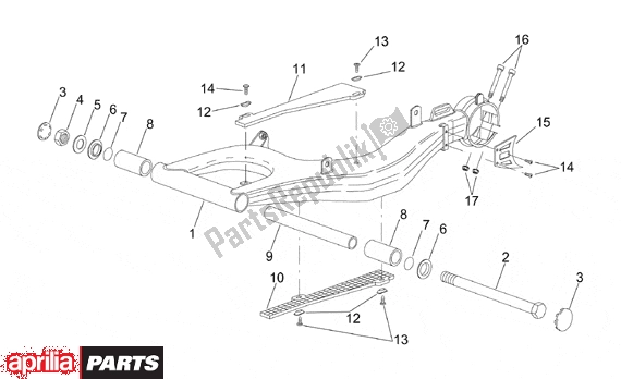 Tutte le parti per il Swing Arm del Aprilia RS 322 50 1996 - 1998