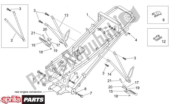 All parts for the Duo Voetsteun of the Aprilia RS 323 50 1999 - 2005