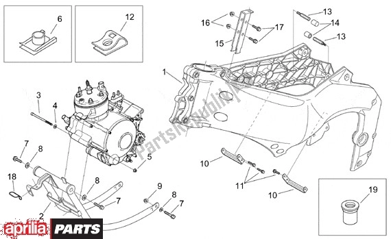 Todas as partes de Frame do Aprilia RS 323 50 1999 - 2005