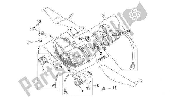 All parts for the Headlight of the Aprilia RS 323 50 1999 - 2005