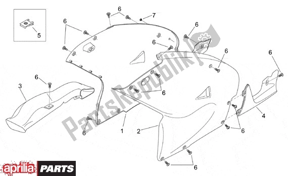 All parts for the Middenaufbouw of the Aprilia RS 323 50 1999 - 2005