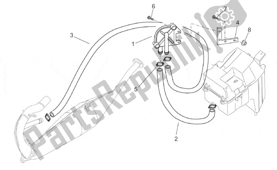 Todas las partes para Nevenluchtbehuizing de Aprilia RS 323 50 1999 - 2005