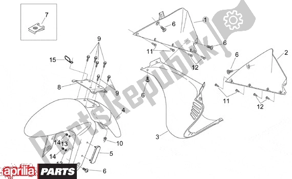 All parts for the Fender of the Aprilia RS 323 50 1999 - 2005