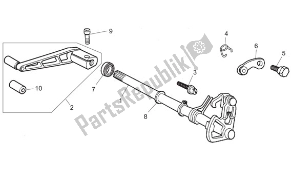 All parts for the Gear Shift Fork of the Aprilia RS 26 50 2006