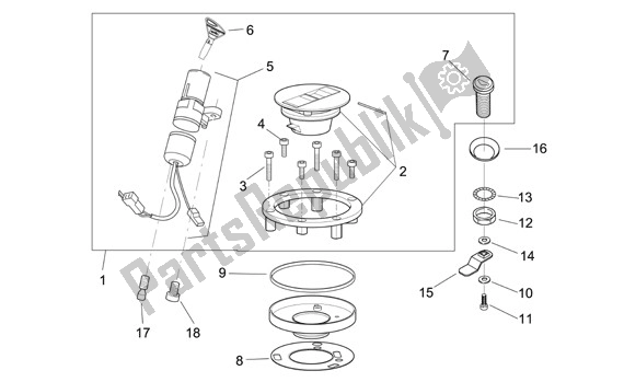 All parts for the Slotset of the Aprilia RS 26 50 2006