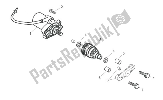 Alle onderdelen voor de Startmotor van de Aprilia RS 26 50 2006