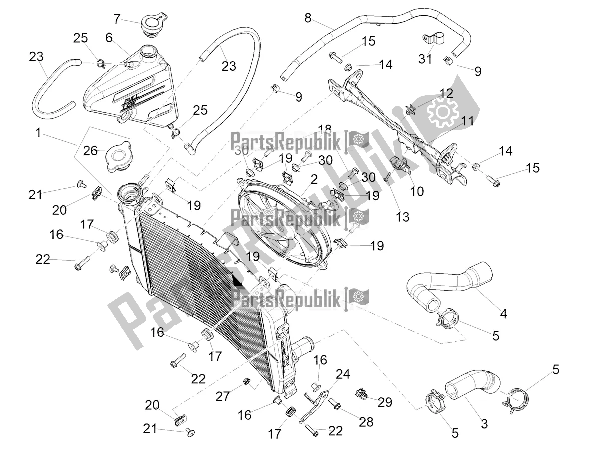 All parts for the Cooling System of the Aprilia RS 660 ABS 2020