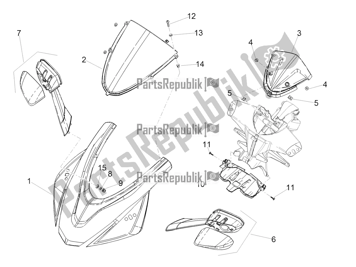 Todas las partes para Carenado Delantero de Aprilia RS 660 ABS 2020