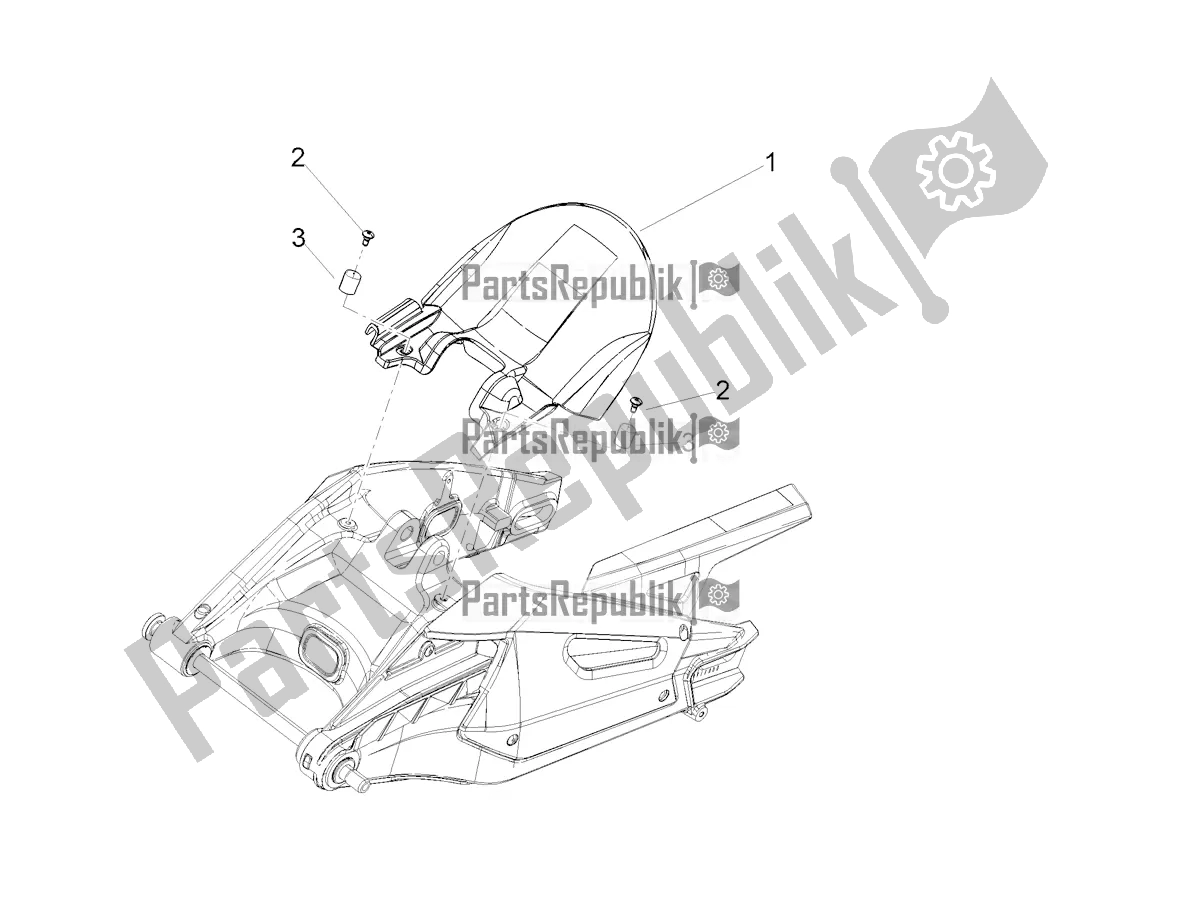 All parts for the Rear Mudguard of the Aprilia RS 660 ABS 2020