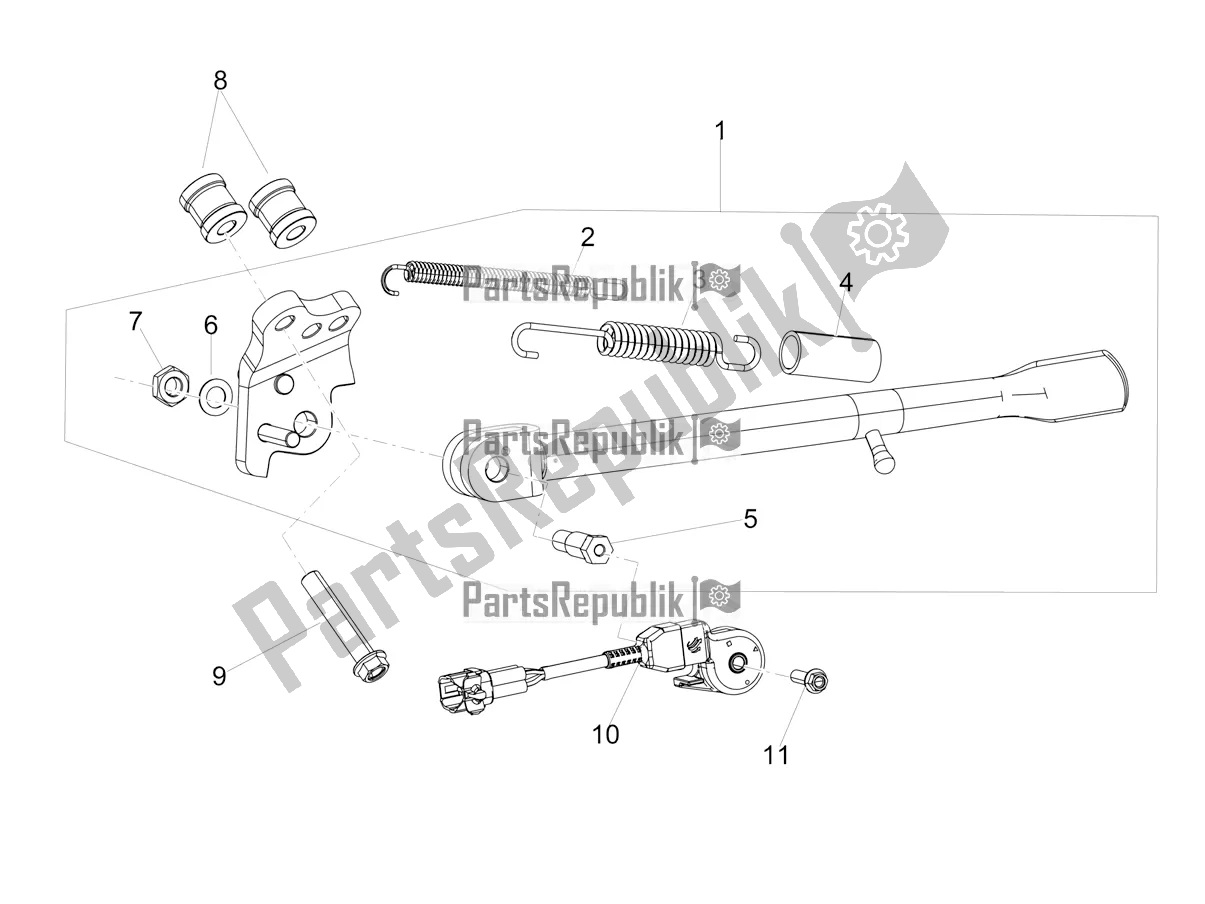 Alle Teile für das Zentraler Ständer des Aprilia RS 660 ABS 2021