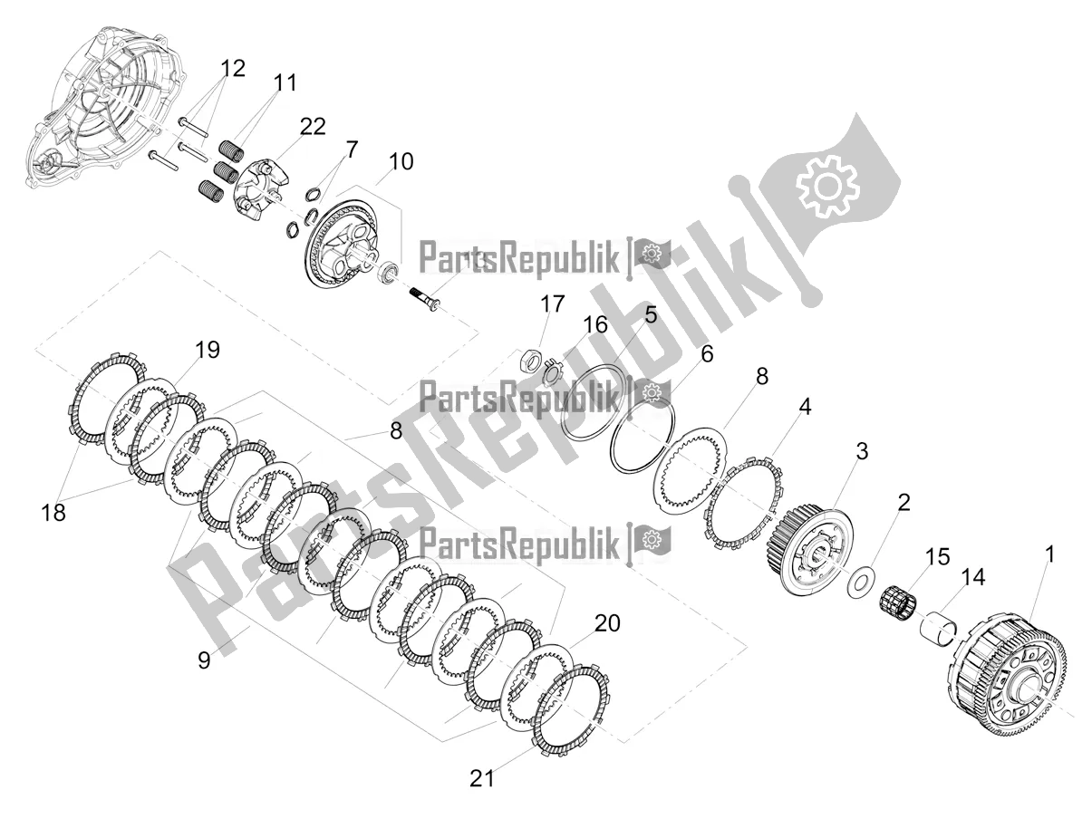 All parts for the Clutch of the Aprilia RS 660 ABS 2021